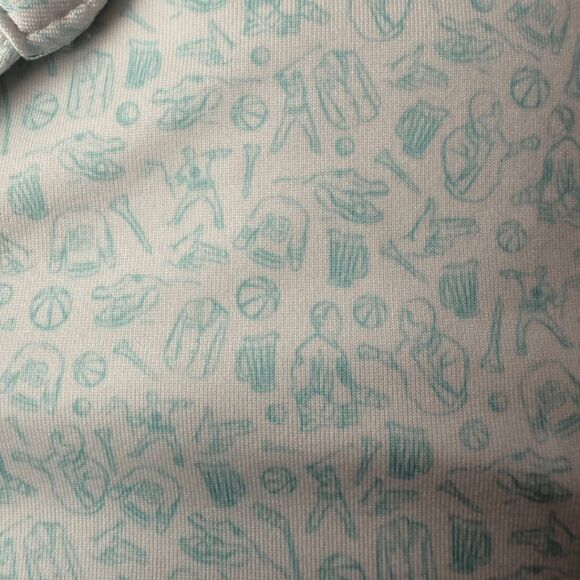 Peter Millar Men's Performance Short Sleeve Polo Shirt Blue‎ White Size Large - Picture 3 of 9